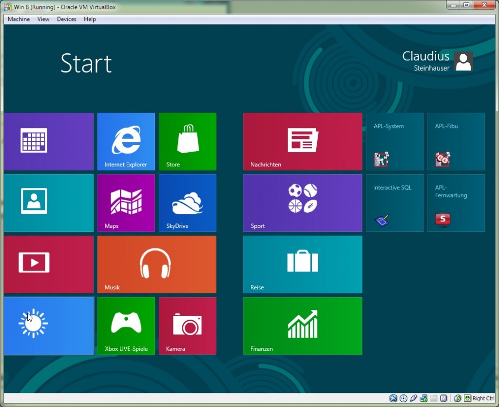 Win8 kennenlernen