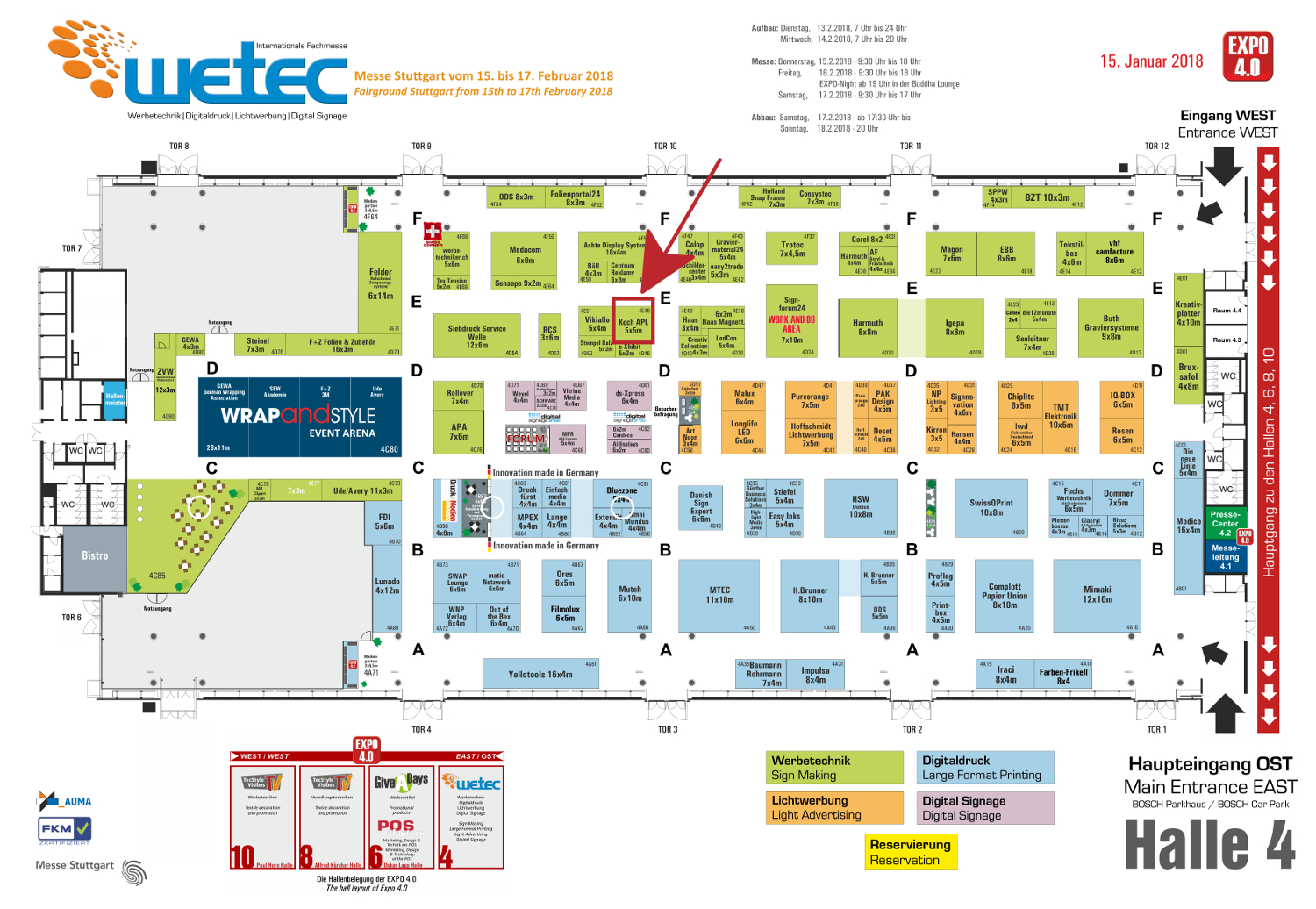 Hallenplan Wetec 2018